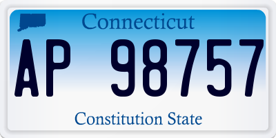 CT license plate AP98757