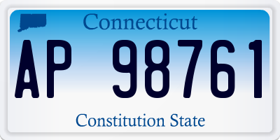 CT license plate AP98761