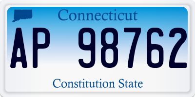 CT license plate AP98762