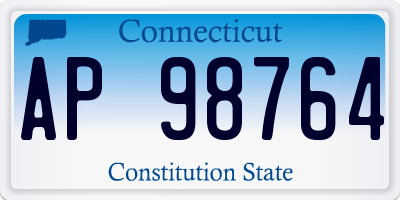 CT license plate AP98764