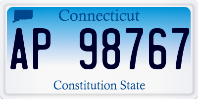 CT license plate AP98767