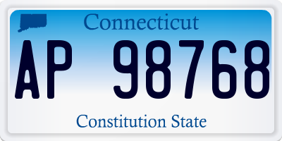 CT license plate AP98768