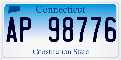 CT license plate AP98776