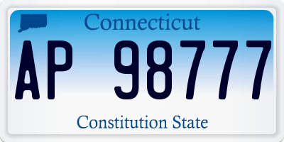 CT license plate AP98777