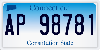 CT license plate AP98781