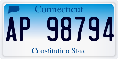 CT license plate AP98794