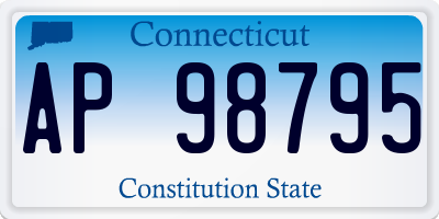 CT license plate AP98795