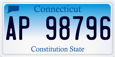 CT license plate AP98796