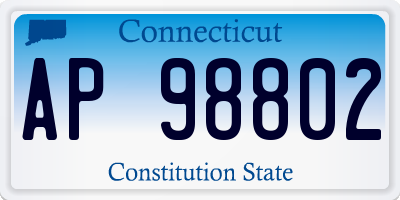 CT license plate AP98802