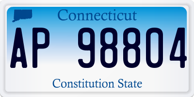 CT license plate AP98804