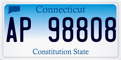 CT license plate AP98808