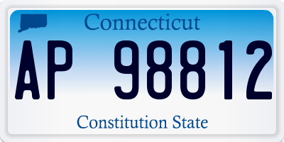 CT license plate AP98812