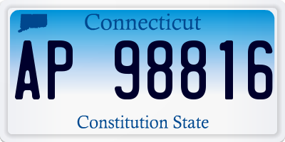 CT license plate AP98816