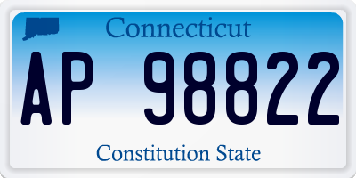 CT license plate AP98822