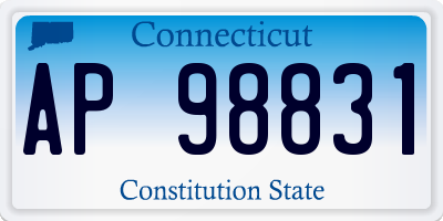 CT license plate AP98831