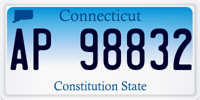 CT license plate AP98832