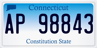 CT license plate AP98843