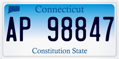 CT license plate AP98847