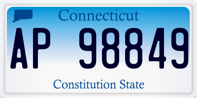 CT license plate AP98849