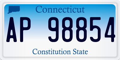 CT license plate AP98854