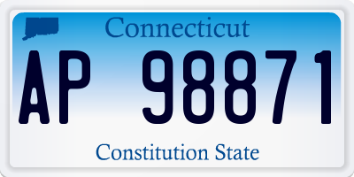 CT license plate AP98871