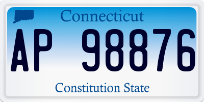 CT license plate AP98876