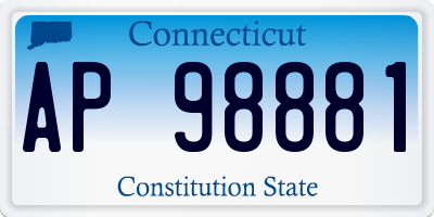 CT license plate AP98881