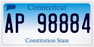 CT license plate AP98884