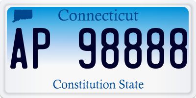 CT license plate AP98888