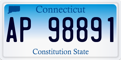 CT license plate AP98891