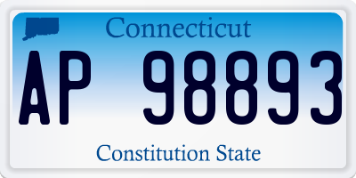 CT license plate AP98893