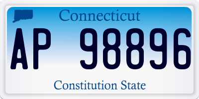 CT license plate AP98896