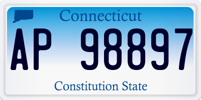 CT license plate AP98897