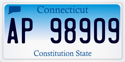 CT license plate AP98909