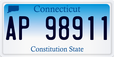 CT license plate AP98911