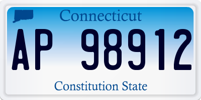 CT license plate AP98912