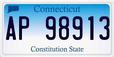 CT license plate AP98913