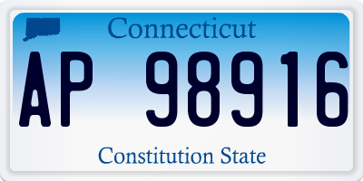 CT license plate AP98916