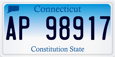 CT license plate AP98917