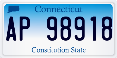 CT license plate AP98918