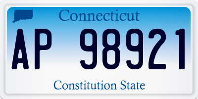 CT license plate AP98921