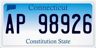 CT license plate AP98926