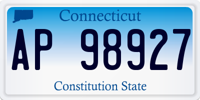 CT license plate AP98927