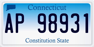 CT license plate AP98931