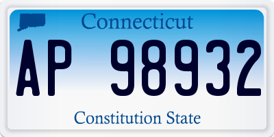 CT license plate AP98932