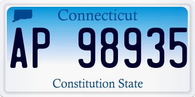 CT license plate AP98935