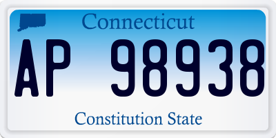 CT license plate AP98938