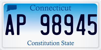 CT license plate AP98945