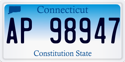 CT license plate AP98947