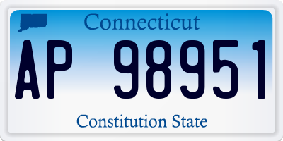 CT license plate AP98951